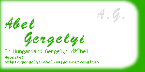 abel gergelyi business card